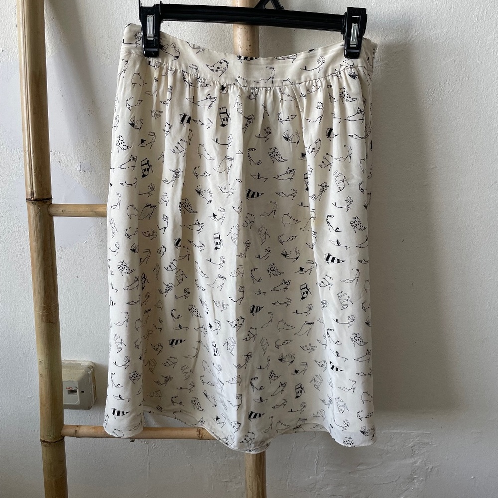 J Crew Shoe Print Skirt